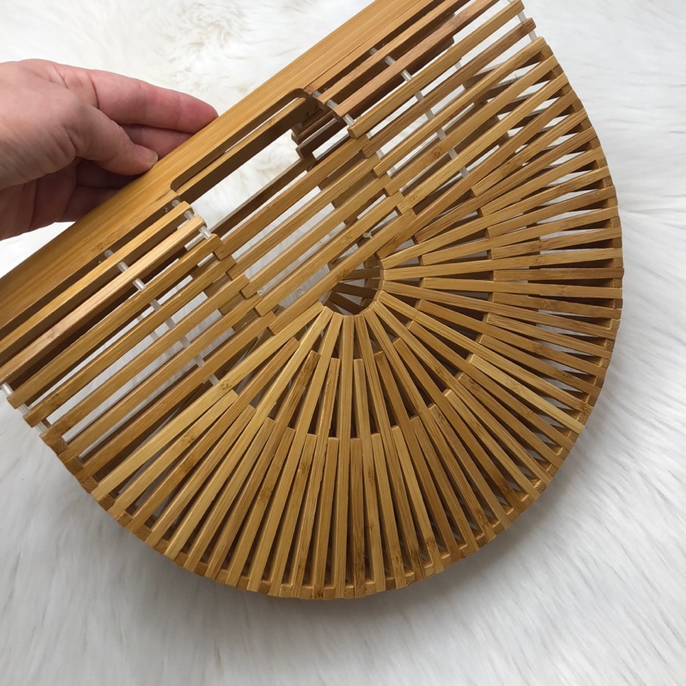 Half Moon Bamboo Handbag Brand New - Picture 3 of 7
